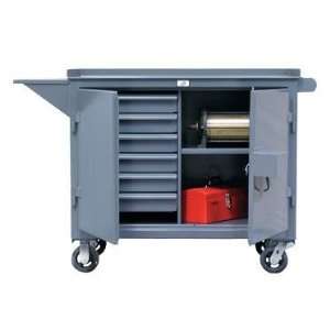   Heavy Duty Mobile Cart with Lock Guard and Vise Shelf