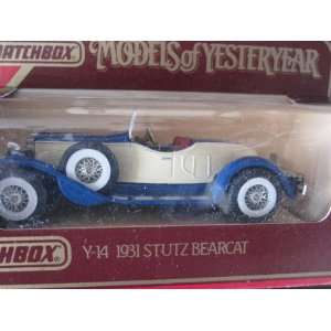1931 Stutz Bearcat (Cream/blue Chasis) Matchbox Model of Yesteryear Y 