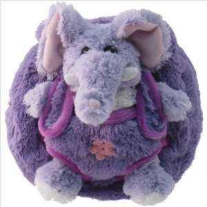  Kids Purple Plush Handbag With Elephant Stuffie 