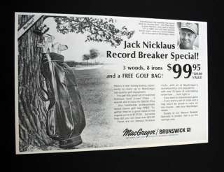 MacGregor Jack Nicklaus Record Breaker Golf Clubs Ad  