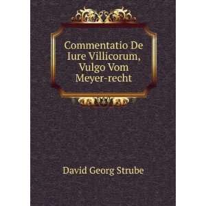   , Vulgo Vom Meyer recht David Georg Strube  Books