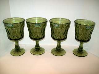  NORITAKE PERSPECTIVE GREEN SET OF 4 ICED TEA/WATER GOBLETS, MINT
