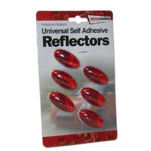  Streetwize Red Reflectors 6 Pc Self Adhesive Automotive