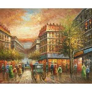 Paris Street Oil Painting on Canvas Hand Made Replica Finest Quality 