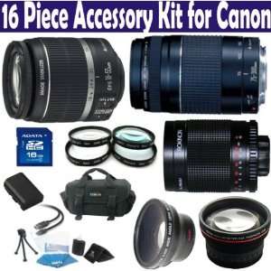  16 Piece Ideal Accessory Kit for Canon Rebel XS, XSi, XTi 
