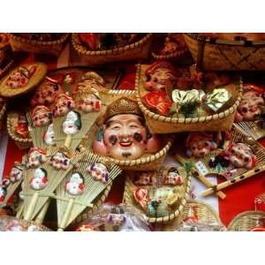  Symbols of Gods of Fortune (Ebisu, Daikoku and Okame 