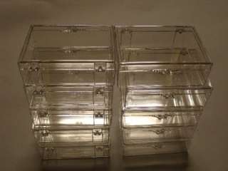 Clear plastic display boxes. Case.Showcase. Lot of 10.  