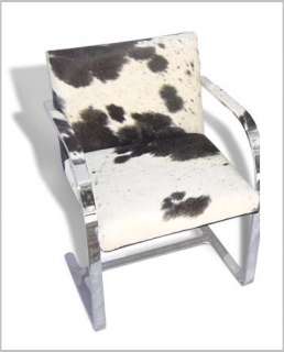 Modern Furniture Black & White cowhide leather Chair  
