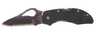 NEW SPYDERCO BYRD ROBIN LOCKBACK KNIFE BLACK SERR G 10  