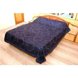   Thread Embroidery Mirror Work Bedspread   Twin Size