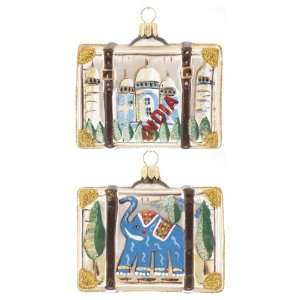  Personalized India Suitcase Christmas Ornament