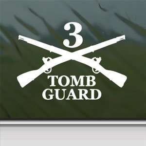  3rd US Infantry The Old Guard TOMB GUARD White Sticker 