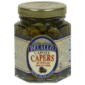  Delallo, Capers Capote, 4 OZ (Pack of 12) Health 