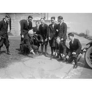  1924 photo Overman playing marbles, 4/26/24