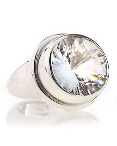 Stephen Dweck Crystal Quartz Bronze Ring  