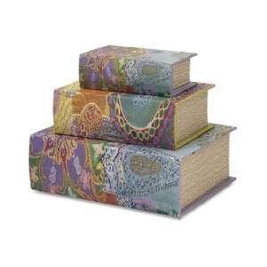  Set of 3 Playful Paisley Book Boxes
