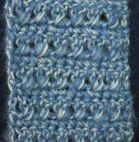 NWOT Blue Acrylic/Wool/Mohair Crochet Unisex Scarf  