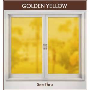   Yellow Deco Tint 24 x 43 See Through Stained Glass Window Film