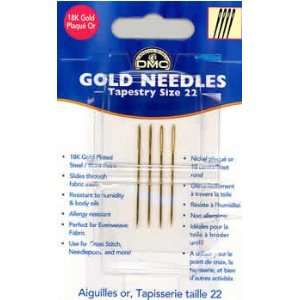  DMC Gold Plated Tapestry Needles   Size 22 Arts, Crafts & Sewing