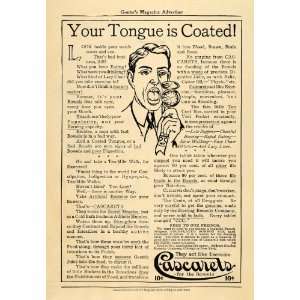  1906 Ad Sterling Remedy Co. Cascarets Coated Tongue 