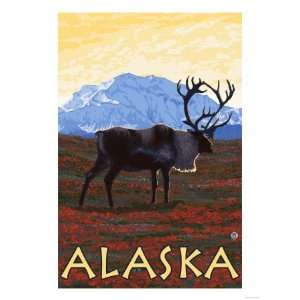  Caribou, Alaska Premium Poster Print, 24x32