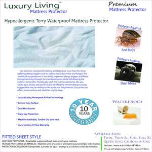 Discount Luxury Living Terry Waterproof Hypoallergenic Mattress 