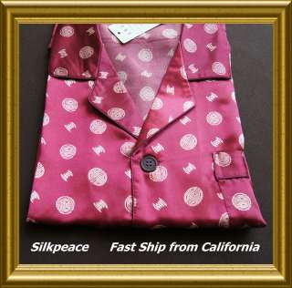 FAST SHIP fm CALIFORNIA ___ 2PCs New Mens Silk Satin Sleepwear 