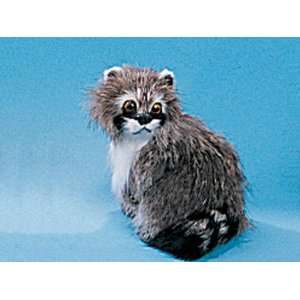  4 Sitting Raccoon Furry Animal Figurine Toys & Games