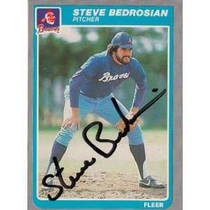  1985 Fleer #319 Steve Bedrosian Braves Signed Everything 