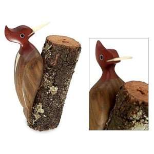 Wood mini statuette, Woodpecker