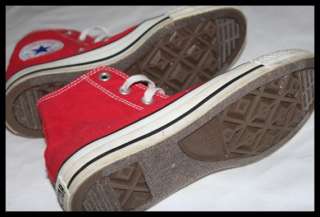 CONVERSE ~ Chuck Taylor All Star Tennis Shoes Red Canvas Hi Top ~ Sz 
