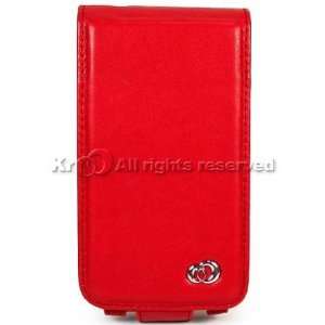 Kroo Red Leather Melrose Case for Apple iPhone 3G 8GB 16GB / 3G S 16GB 