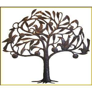 com Haiti Steel Drum Art   Fruit Tree with Birds   Haitian Metal Art 