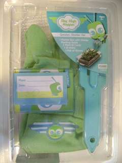 NEW Jr.GARDEN starter set+gloves+guide+stake+box+label+KID/CHILDREN 