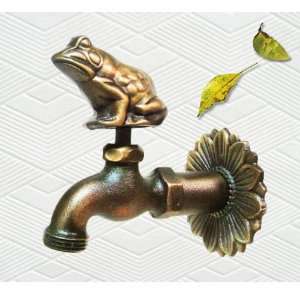  Brass Frog Garden Outdoor Faucet   3/4 Inches Pipe Thread 
