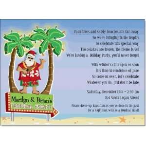  Tropical Santa Invitations