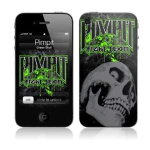  Music Skins MS PIMP10133 iPhone 4  Pimpit  Green Skull 