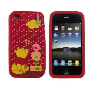  SILICON IPHONE 4 POOH 77 2445 Cell Phones & Accessories