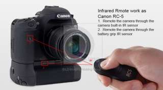 LCD Battery Grip for Canon 7D as BG E7 +2 LP E6+IR/Romote cord