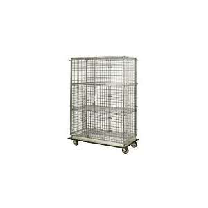     Mobile Security Cage w/ 63 in Staked Posts, (3) 24 x 60 in, NSF