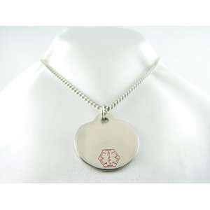  Stainless Steel, Medical Alert ID Necklace, Free Wallet 