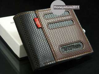 Mens Leather Wallet Pockets Card Clutch Cente Bifold Purse W89  