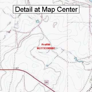  USGS Topographic Quadrangle Map   Proffitt, Texas (Folded 