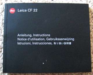 Leica Leitz CF 22 flash Instructions / User Manual in 7 languages 