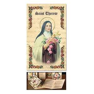   Cards, 25pk, Prayer Folder, Lamiated, St. Therese the Little Flower
