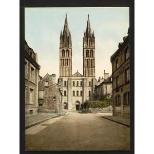   Photochrom Reprint of St. Etienne church, Caen, France