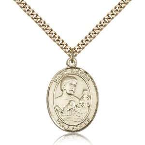 Gold Filled St. Saint Kieran Medal Pendant 1/2 x 1/4 Inches 9367GF 