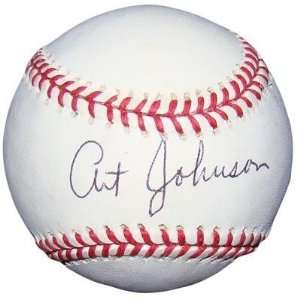  Art Johnson Signed Baseball   Official AL BRAVES 1940 42 