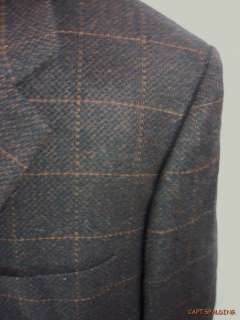   Wool/Cashmere Sport Coat Jacket Blazer.Mens 52 L. Dark Brown.Italy