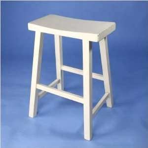Great American Barstools SS24 MP 24 Eco Friendly Antique White Saddle 